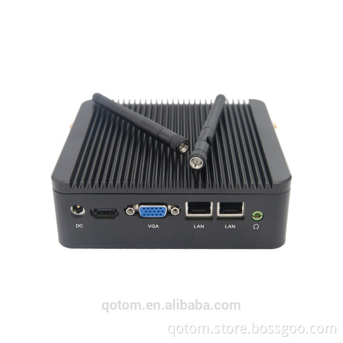 Dual Lan 1 RS232 barebone mini pc 1037U Qotom-Q100S celeron 1037U 1.8GHz on board 1080P